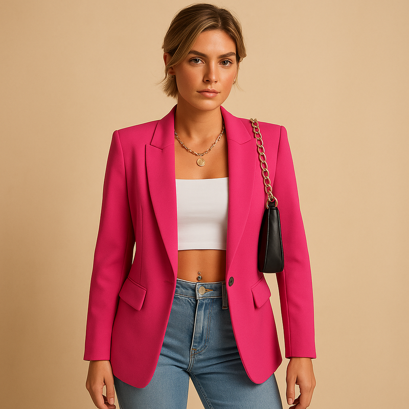 Chicora - Blazer da donna dal design strutturato e dalla silhouette classica