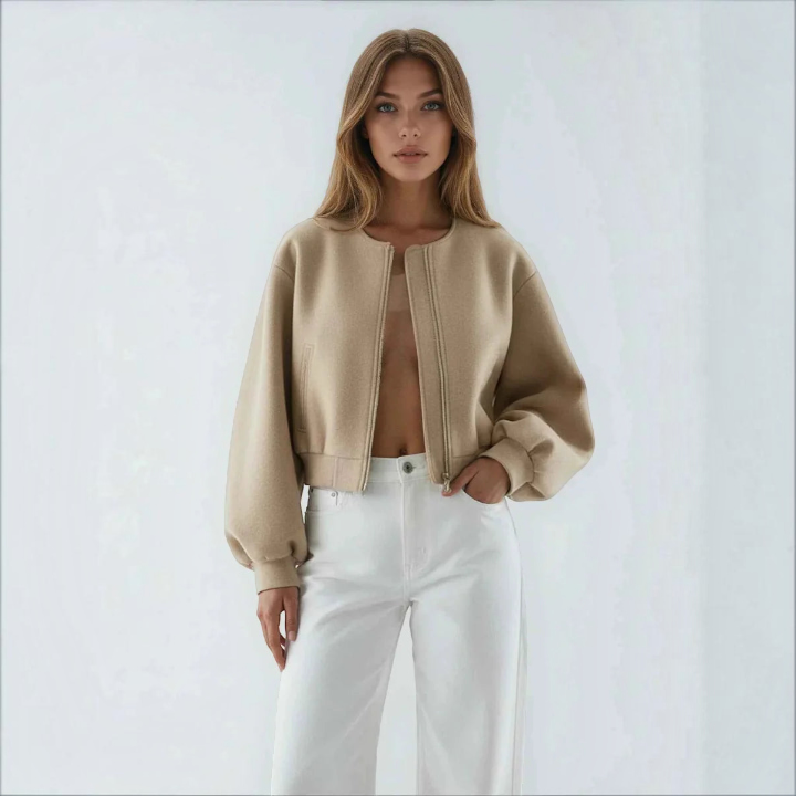 Velmara – Structured Jacket with Balloon Sleeves