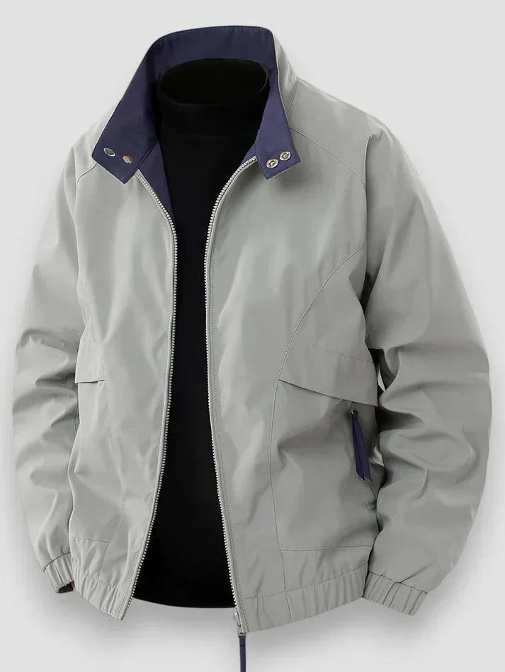 Zavrenix – Relaxed Bomber Jacket with Stand Collar