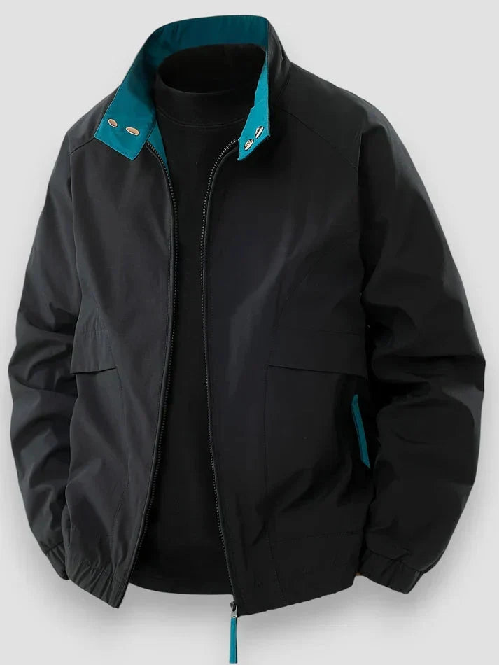 Zavrenix – Relaxed Bomber Jacket with Stand Collar