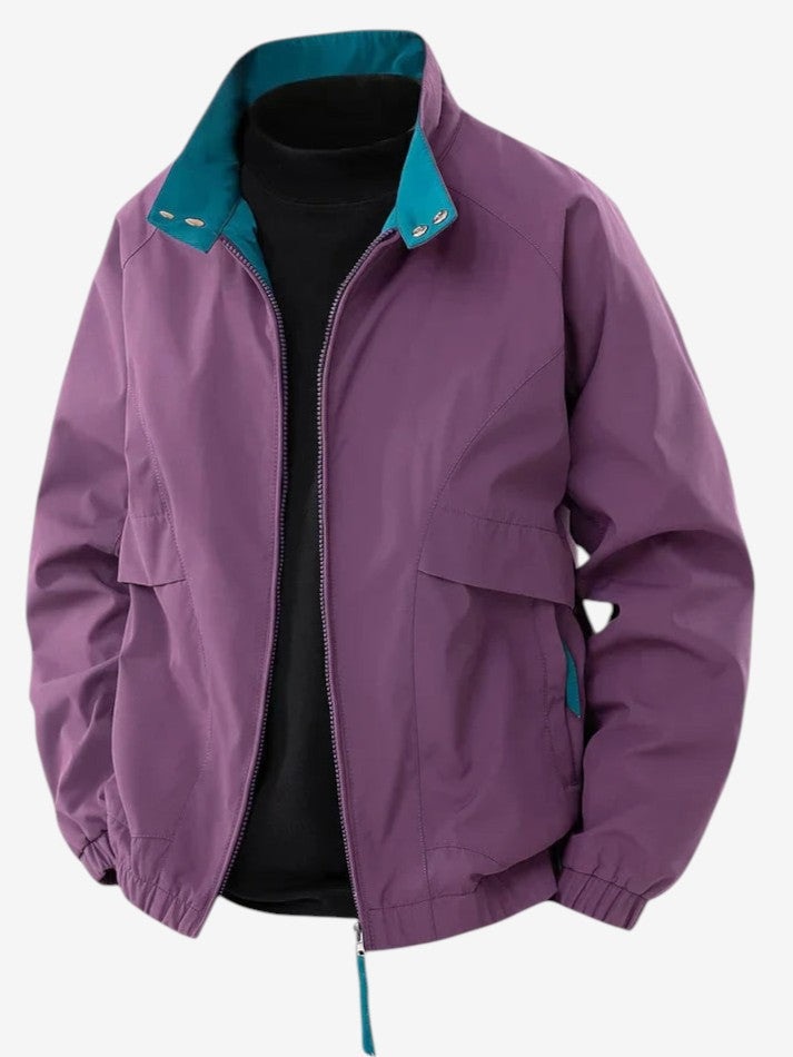 Zavrenix – Relaxed Bomber Jacket with Stand Collar