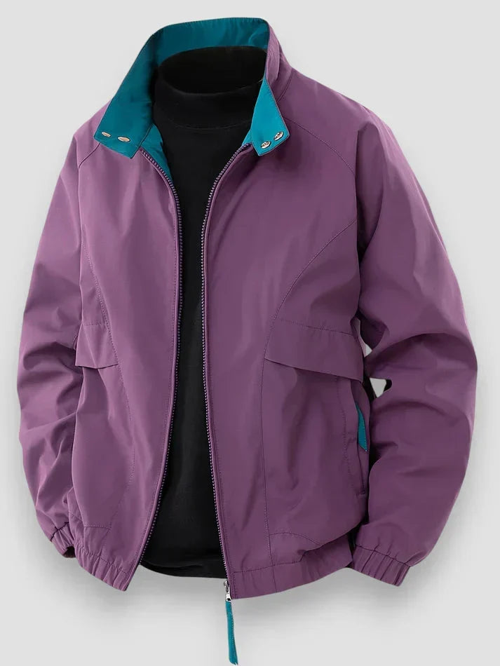 Zavrenix – Relaxed Bomber Jacket with Stand Collar