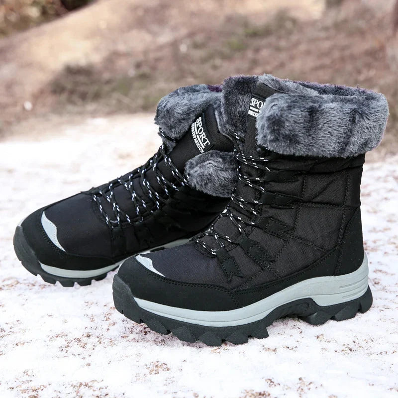 Velqavora – Bottes d’hiver doublées à laçage ajustable