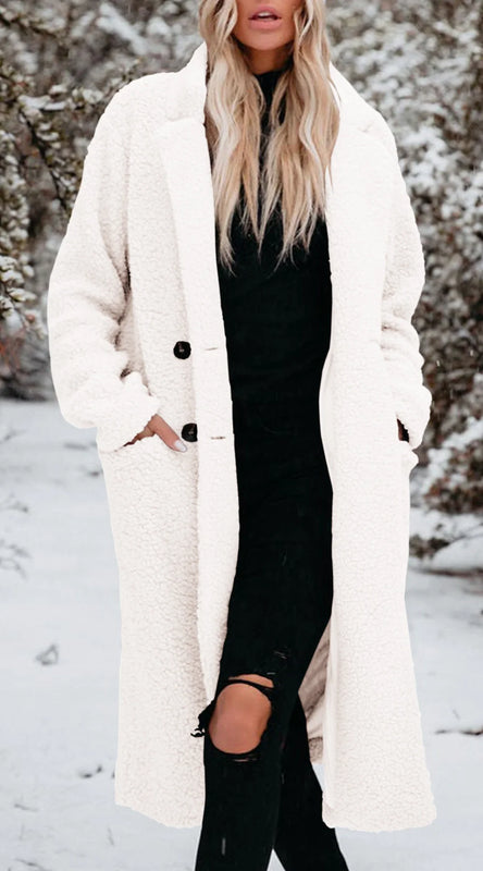 Velqessa – Trench coat a maniche lunghe con collo strutturato