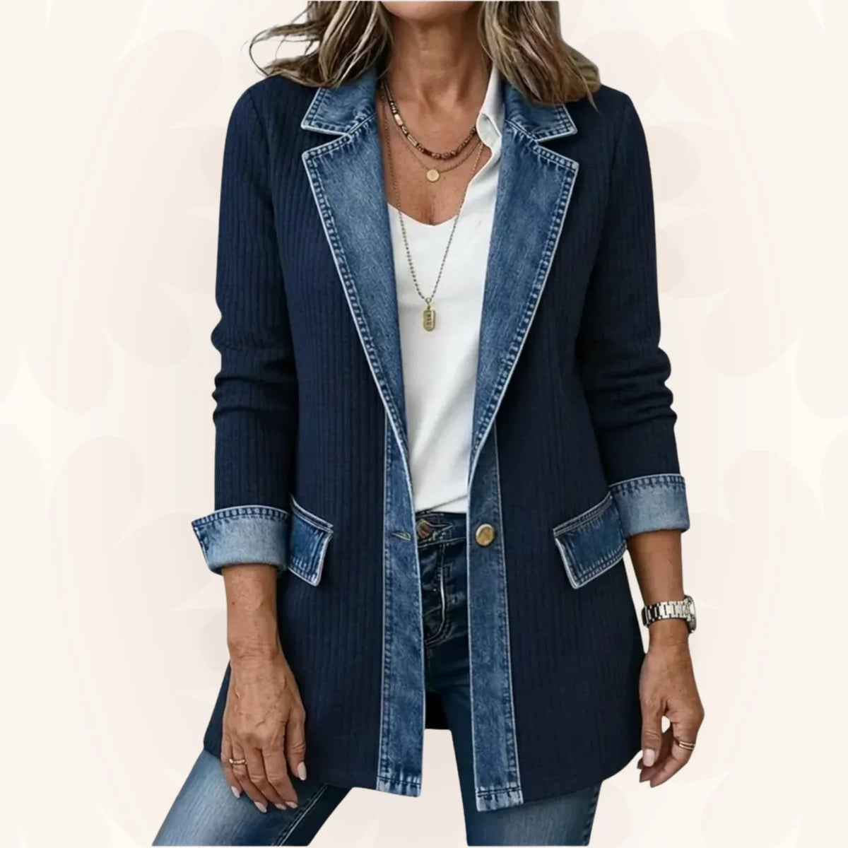 Veste structurée Norvelia – avec col à revers