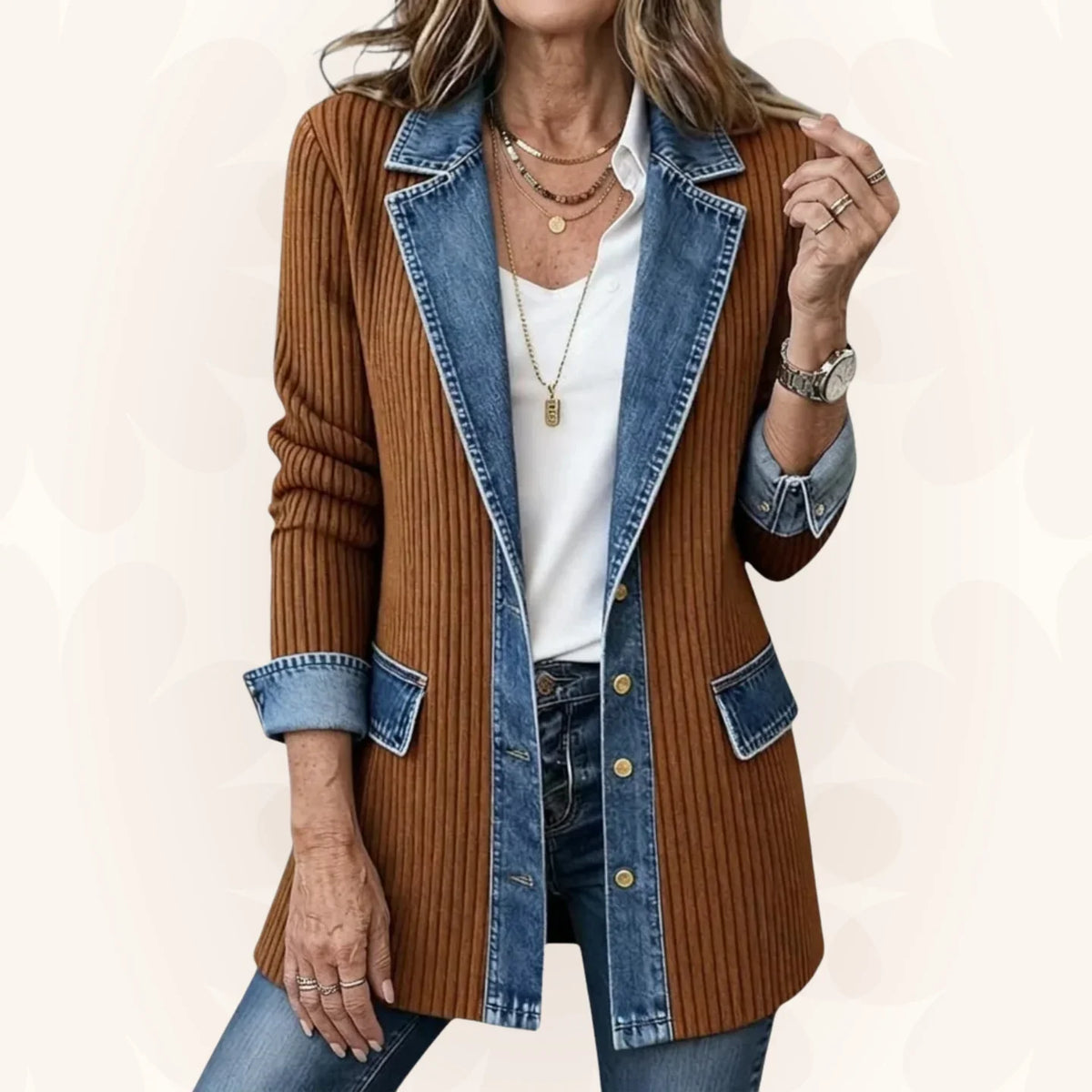 Veste structurée Norvelia – avec col à revers