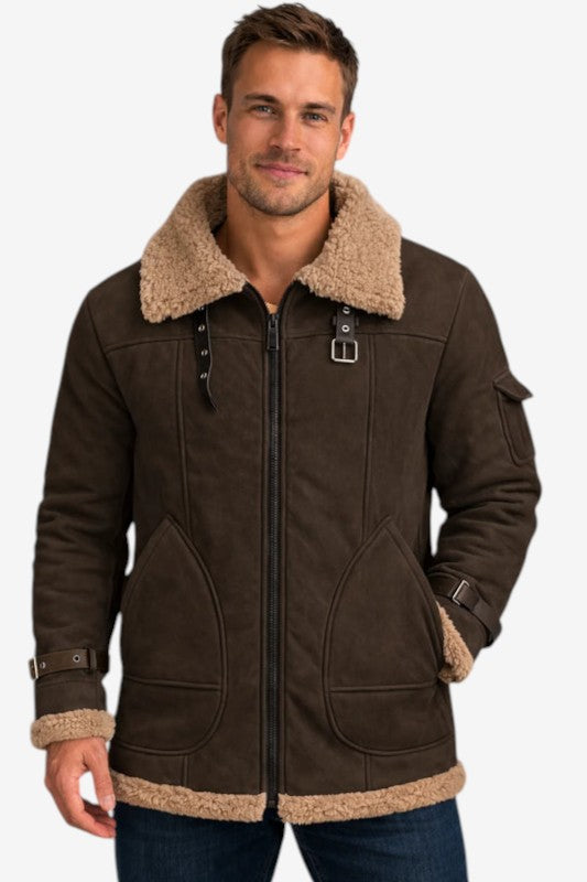Norevixa – Jacket with Wide Contrasting Collar