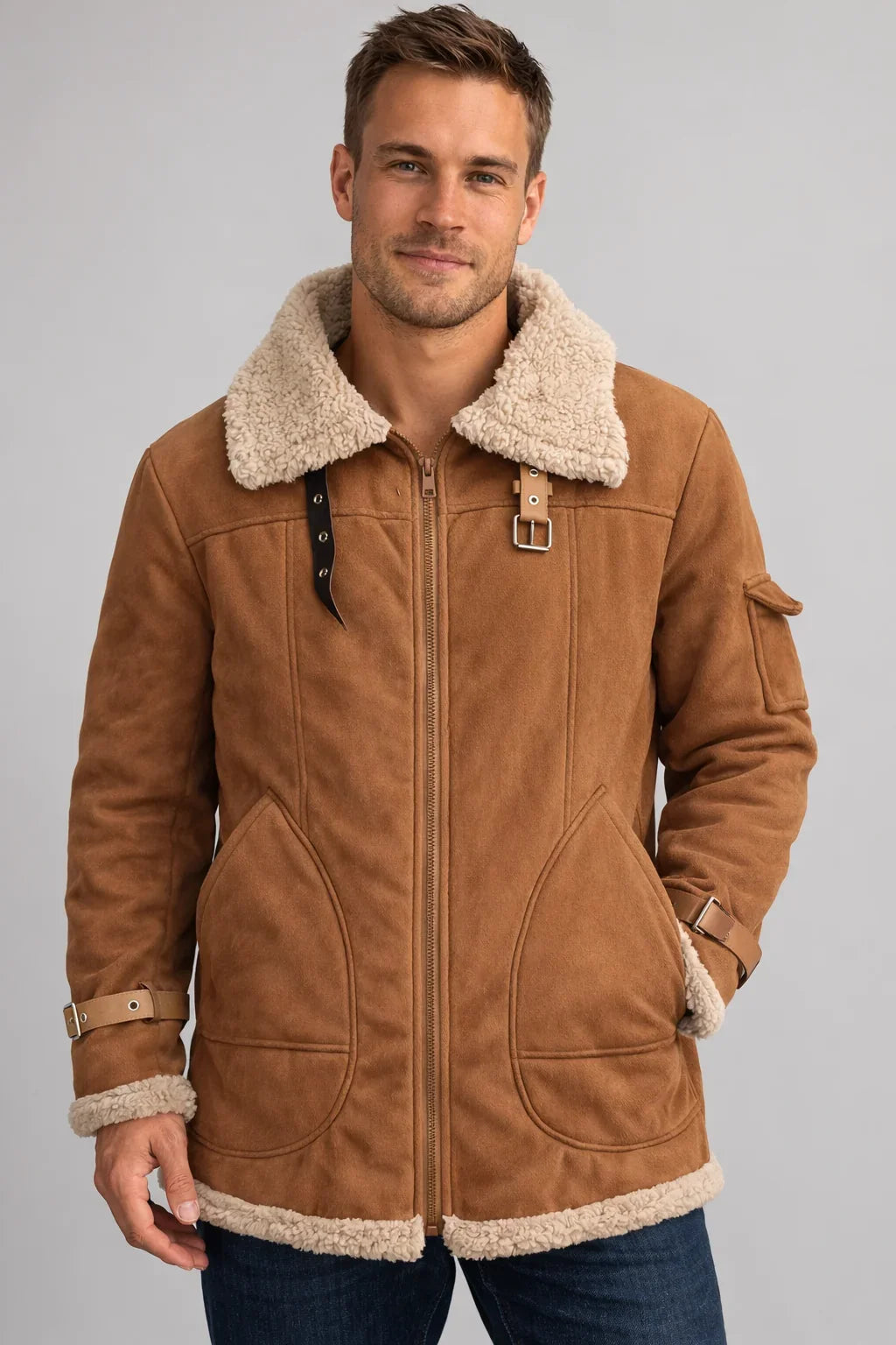 Norevixa – Jacket with Wide Contrasting Collar