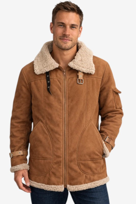 Norevixa – Jacket with Wide Contrasting Collar