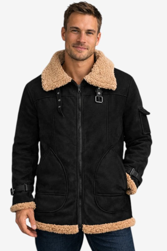 Norevixa – Jacket with Wide Contrasting Collar