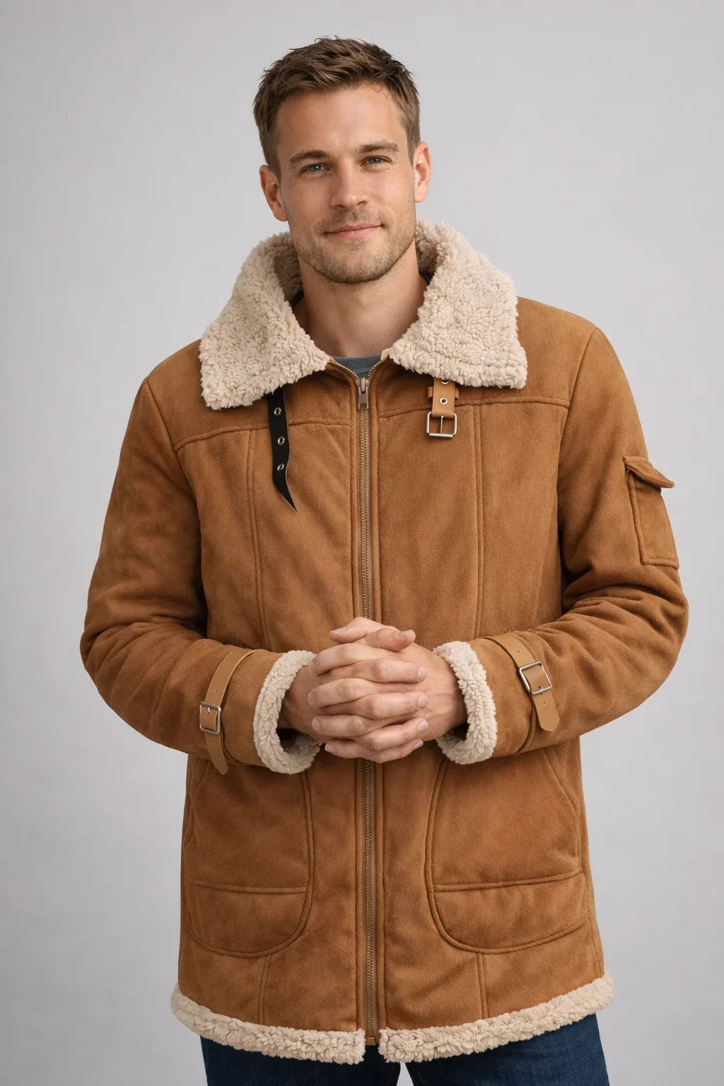 Norevixa – Jacket with Wide Contrasting Collar