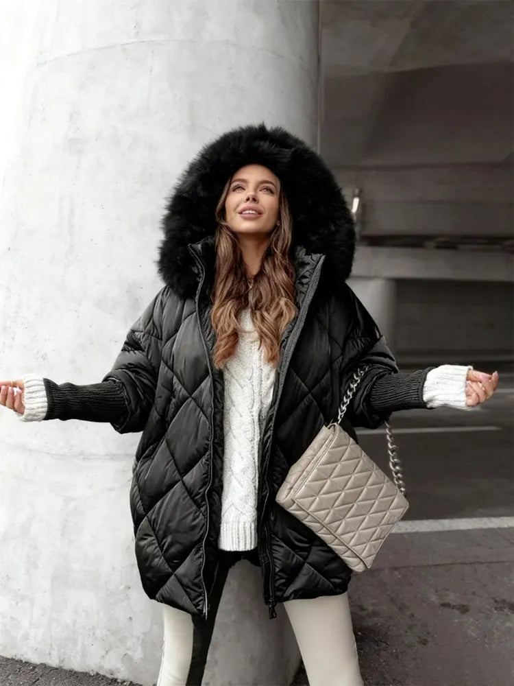 Velqara – Hooded Cardigan with Zipper Closure