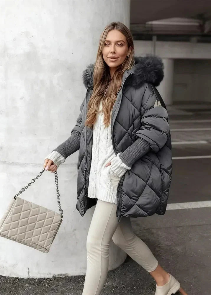 Velqara – Hooded Cardigan with Zipper Closure