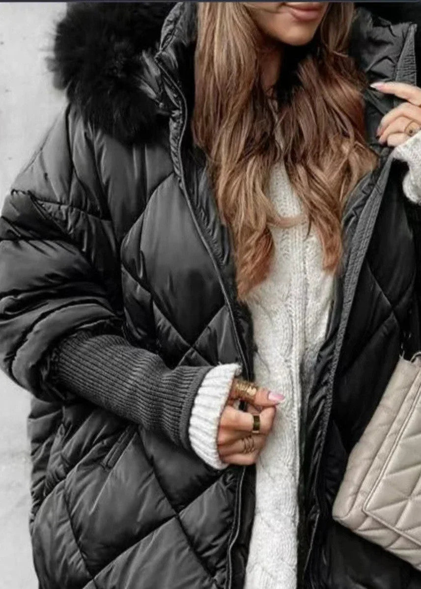 Velqara – Hooded Cardigan with Zipper Closure
