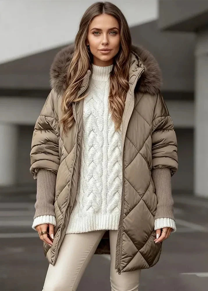 Velqara – Hooded Cardigan with Zipper Closure