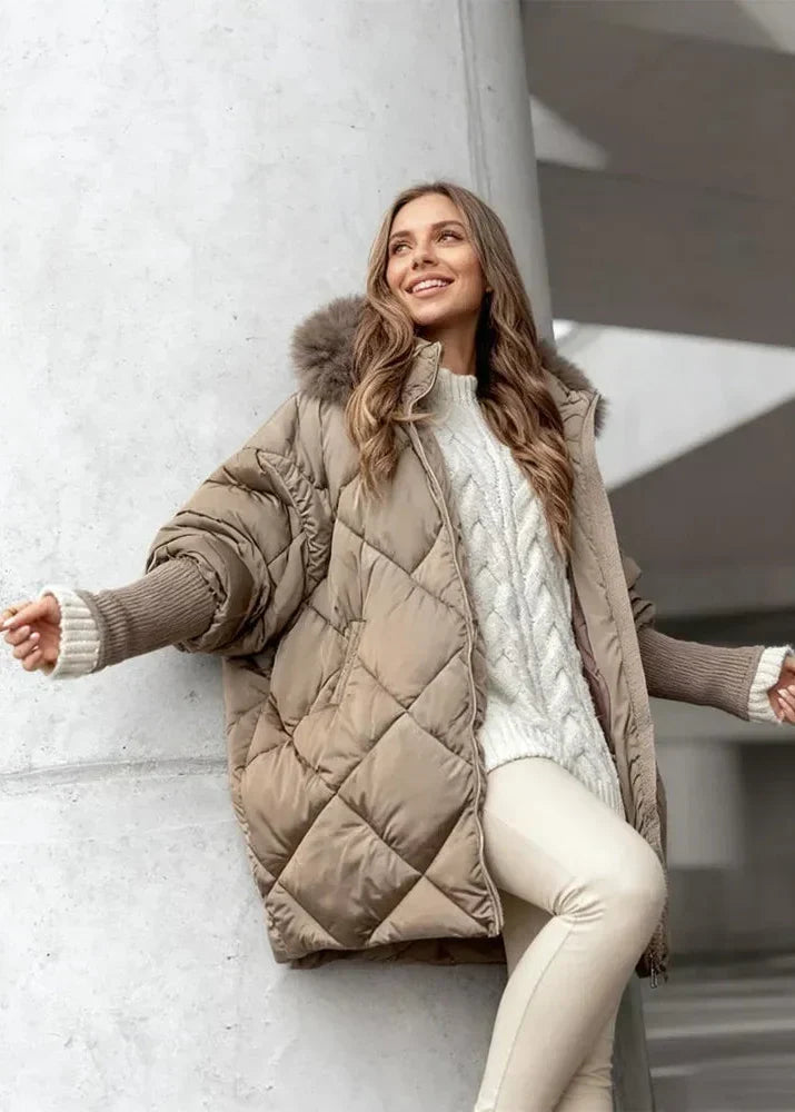 Velqara – Hooded Cardigan with Zipper Closure
