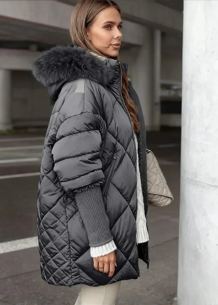 Velqara – Hooded Cardigan with Zipper Closure