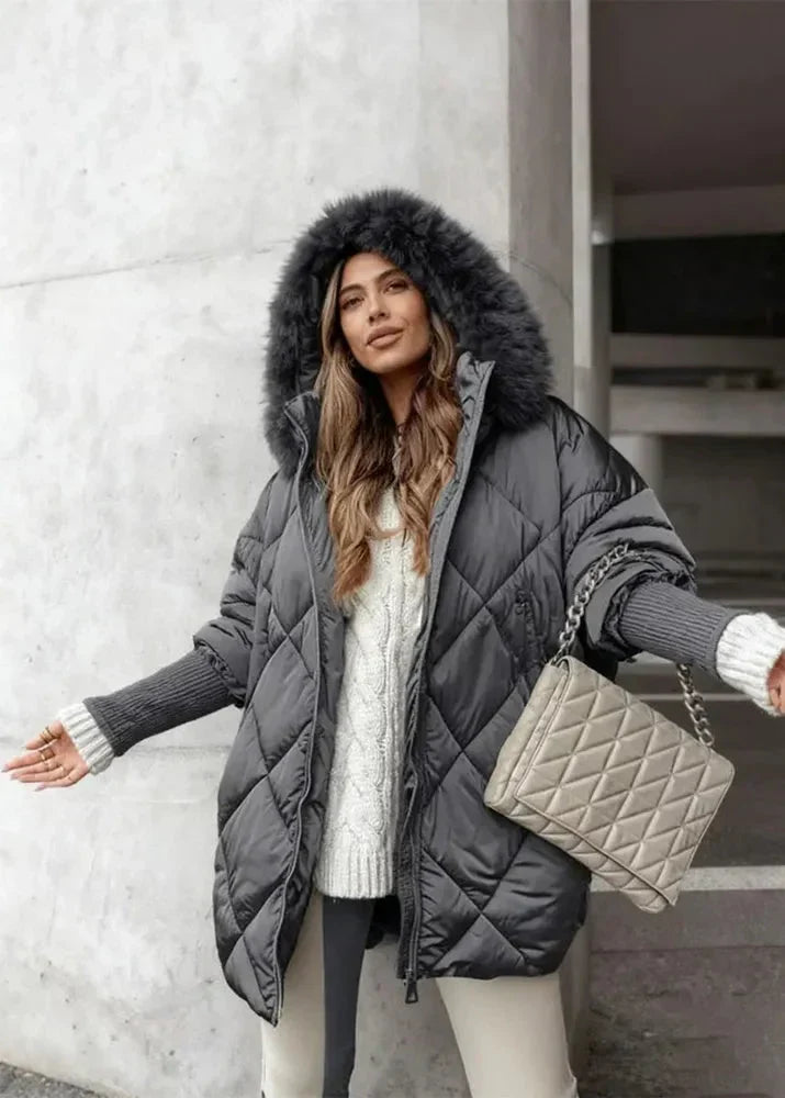 Velqara – Hooded Cardigan with Zipper Closure