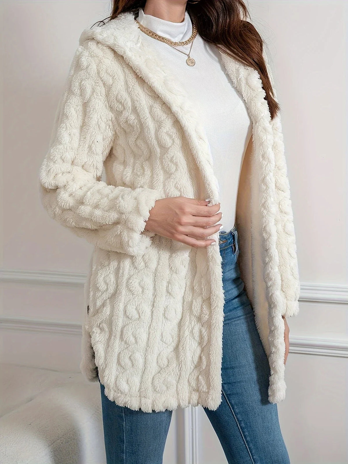 Chaqueta de punto texturizado ligeramente elástico Varellix