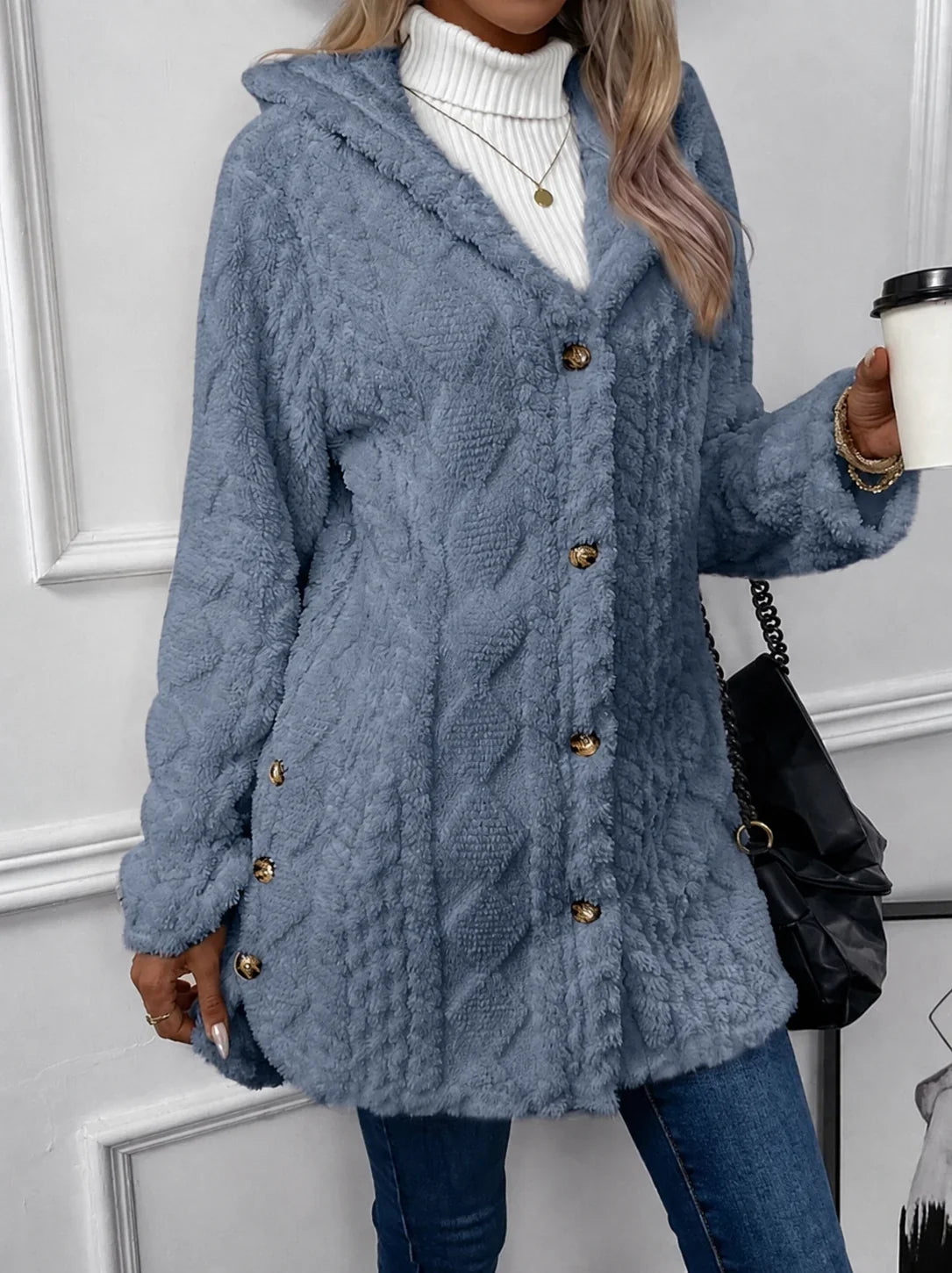 Chaqueta de punto texturizado ligeramente elástico Varellix