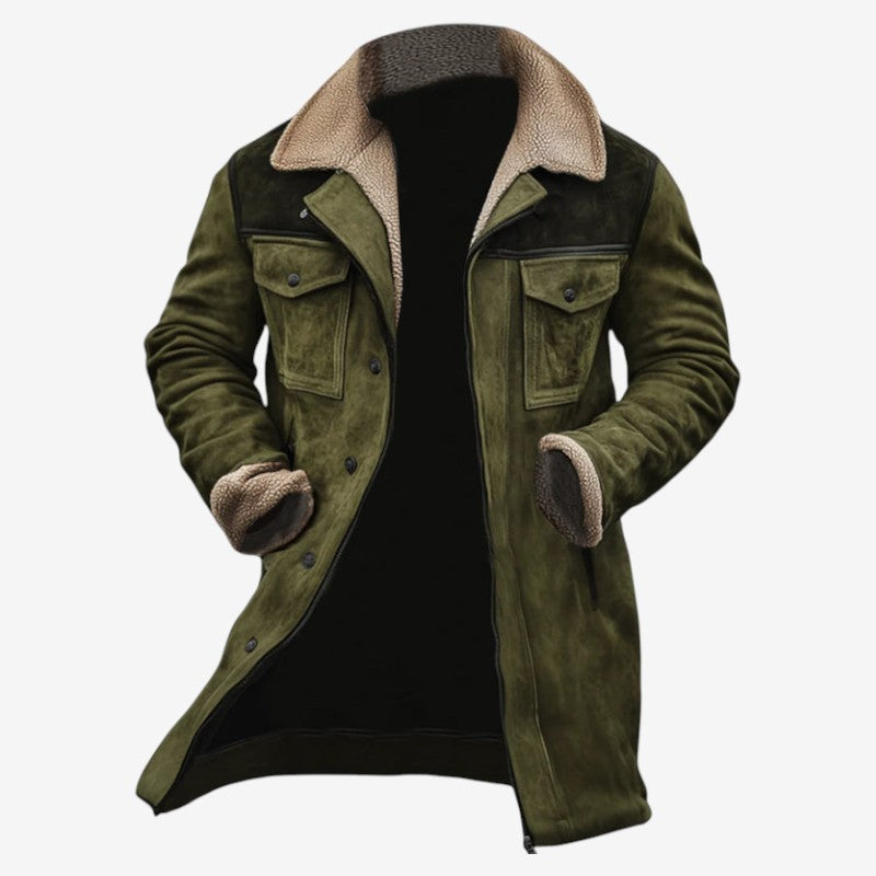 Varellune – Cappotto a metà coscia con colletto e polsini effetto montone
