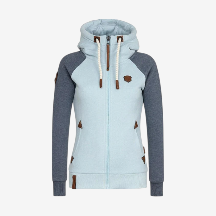 Velnovia – Sudadera con capucha forrada y corte entallado