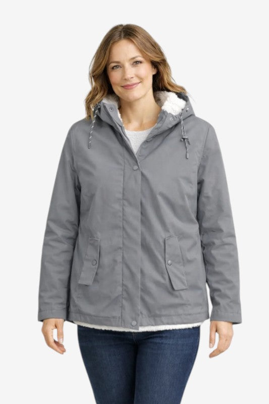 Avelzora – Chaqueta de invierno con capucha y cierre de cremallera integral