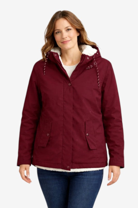 Avelzora – Chaqueta de invierno con capucha y cierre de cremallera integral