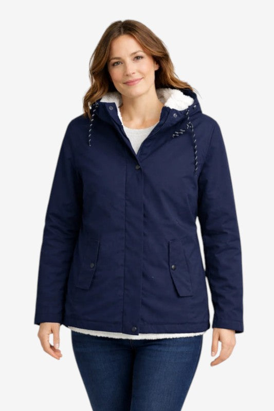 Avelzora – Chaqueta de invierno con capucha y cierre de cremallera integral