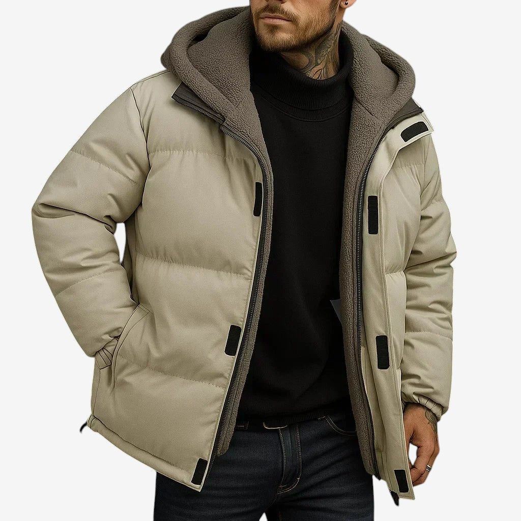 Zelvairo – Hooded Long Coat with Front Zipper