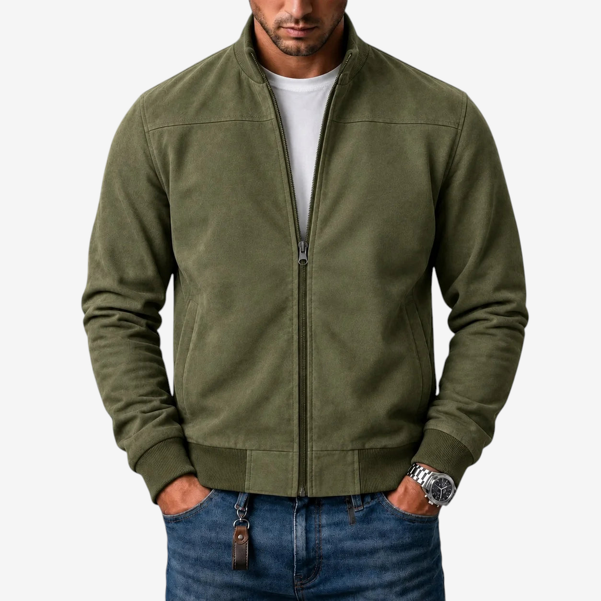 Zelqavon – bunda regular fit s předním zipem