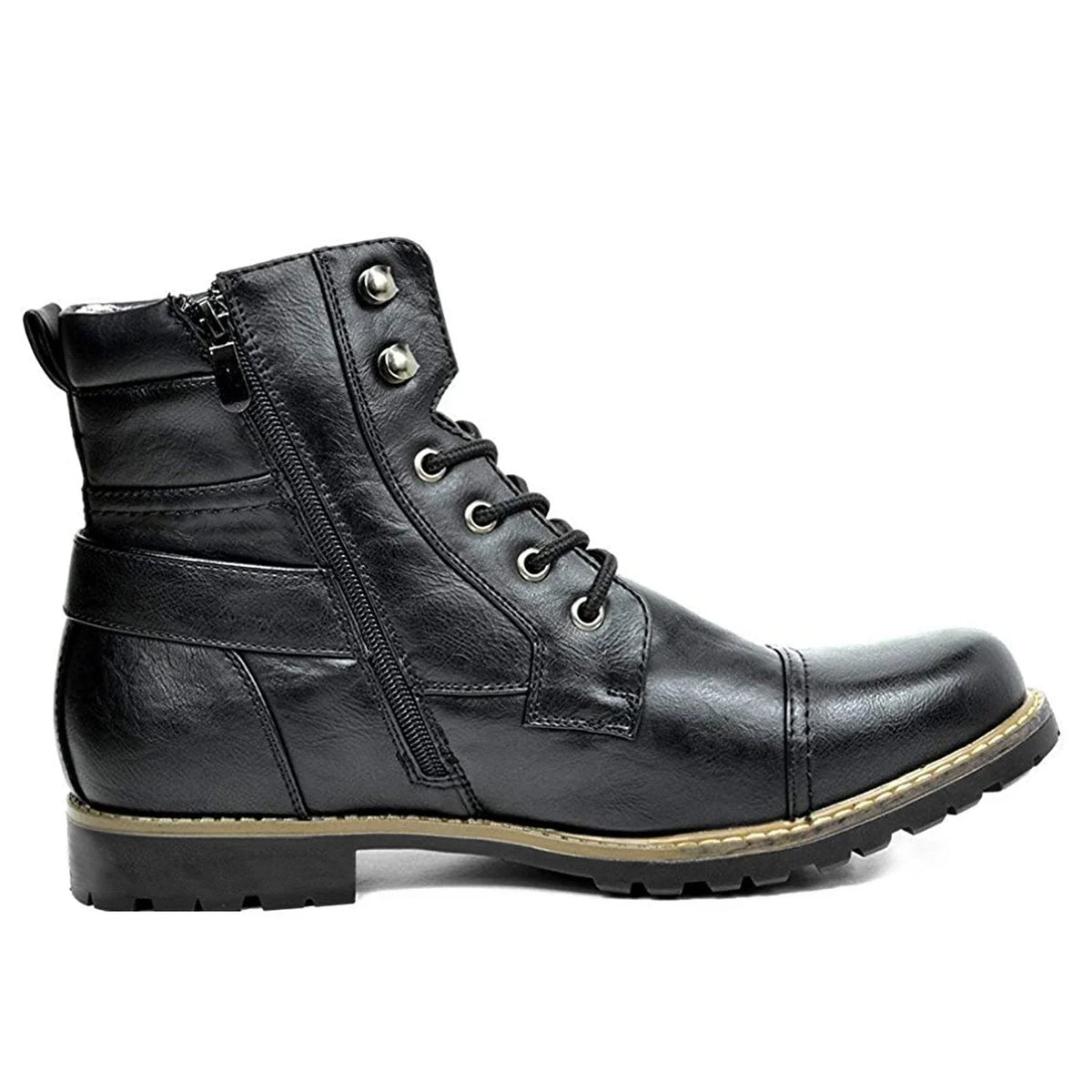 Zorqavia – Lace-Up Ankle Boots with Side Zipper