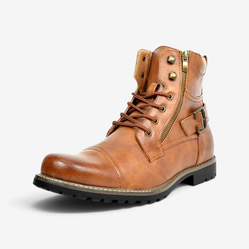 Zorqavia – Lace-Up Ankle Boots with Side Zipper