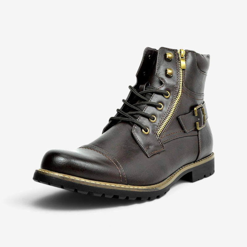 Zorqavia – Lace-Up Ankle Boots with Side Zipper