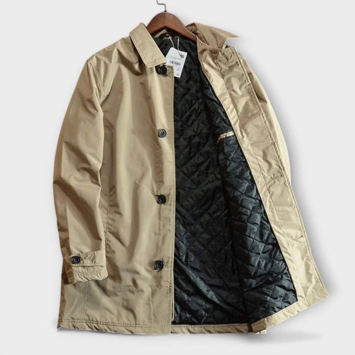 Norqelia – Cappotto a maniche lunghe con colletto risvoltato