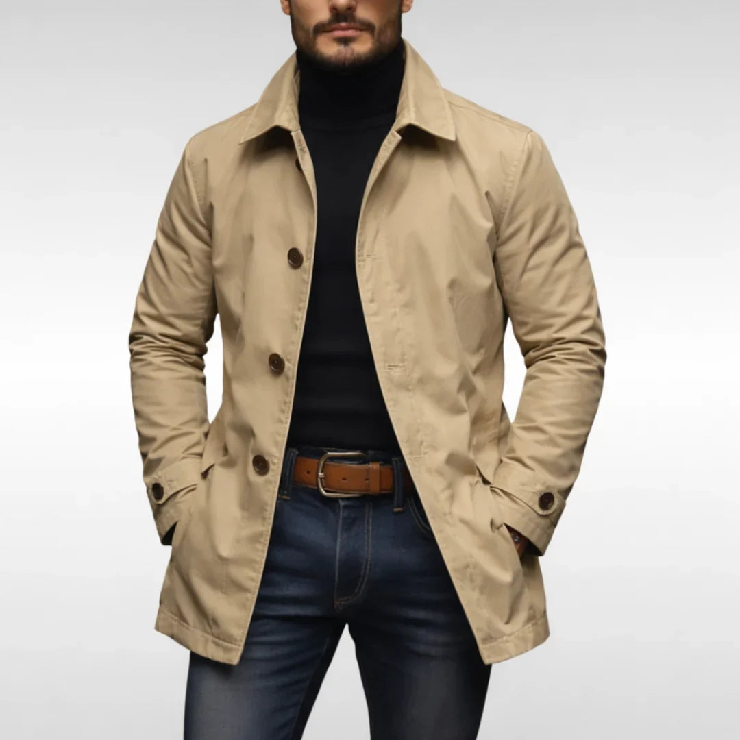 Norqelia – Cappotto a maniche lunghe con colletto risvoltato
