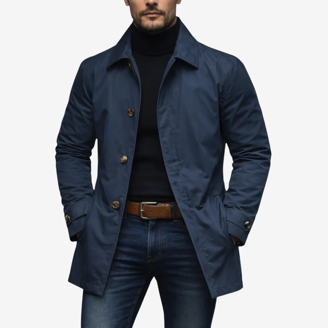 Norqelia – Cappotto a maniche lunghe con colletto risvoltato
