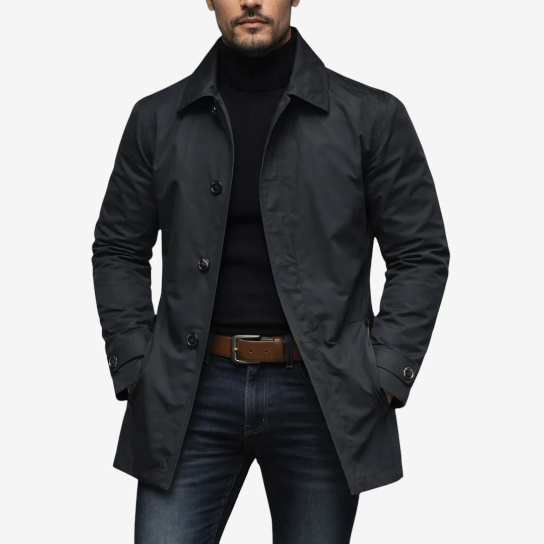 Norqelia – Cappotto a maniche lunghe con colletto risvoltato