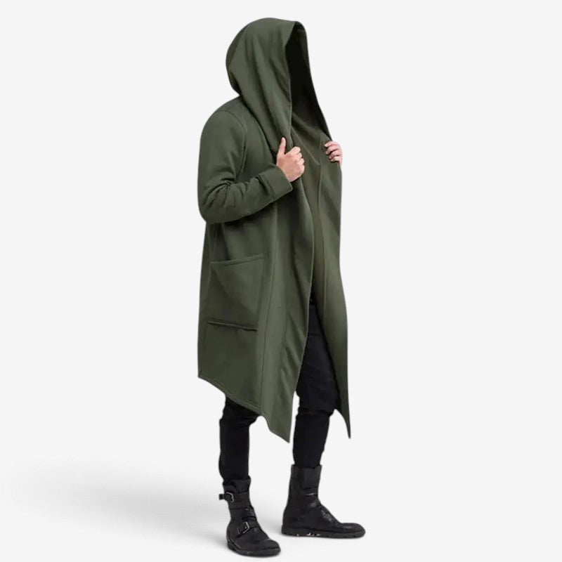 Velmora – Long Open-Front Hoodie with Long Sleeve