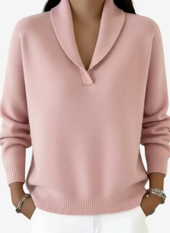 Norvexa – Shawl Collar V-Neck Sweater