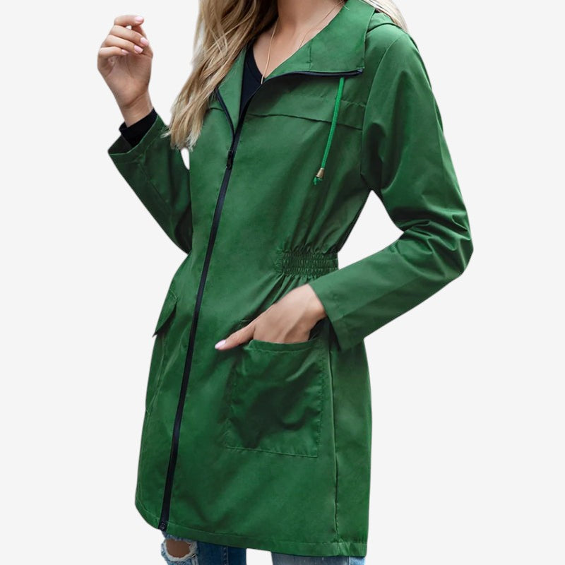 Waistelle - Středně dlouhá bunda s kapucí a elastickým pasem