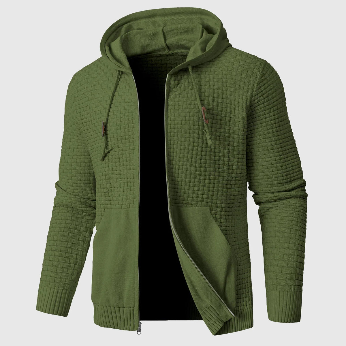 Patterno - Hanorac cu model împletit texturat