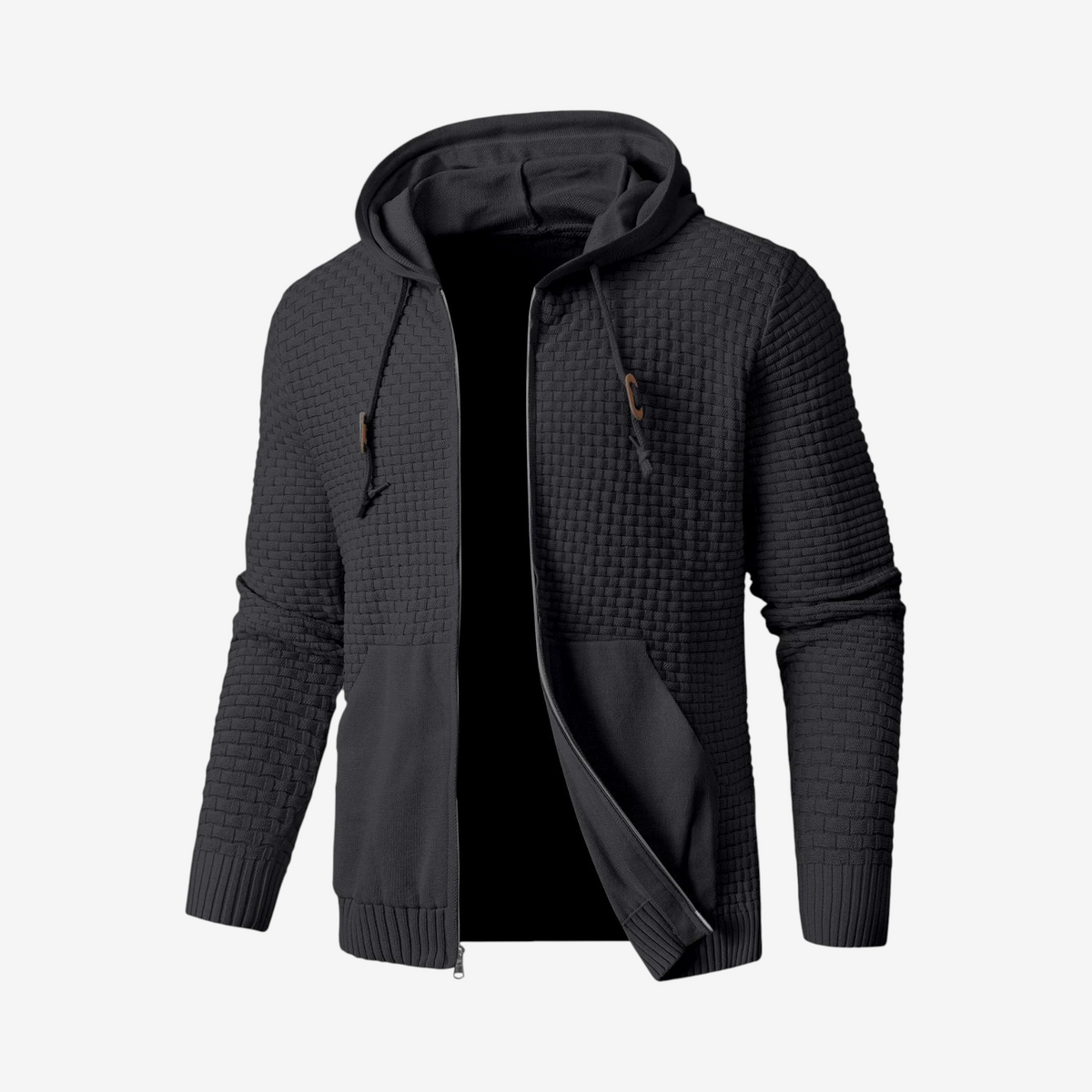 Patterno - Hanorac cu model împletit texturat