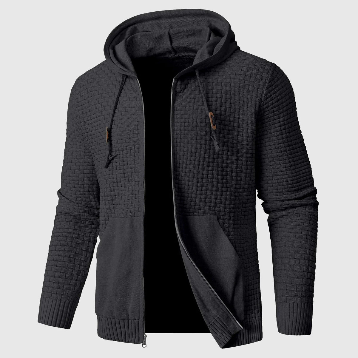 Patterno - Hanorac cu model împletit texturat
