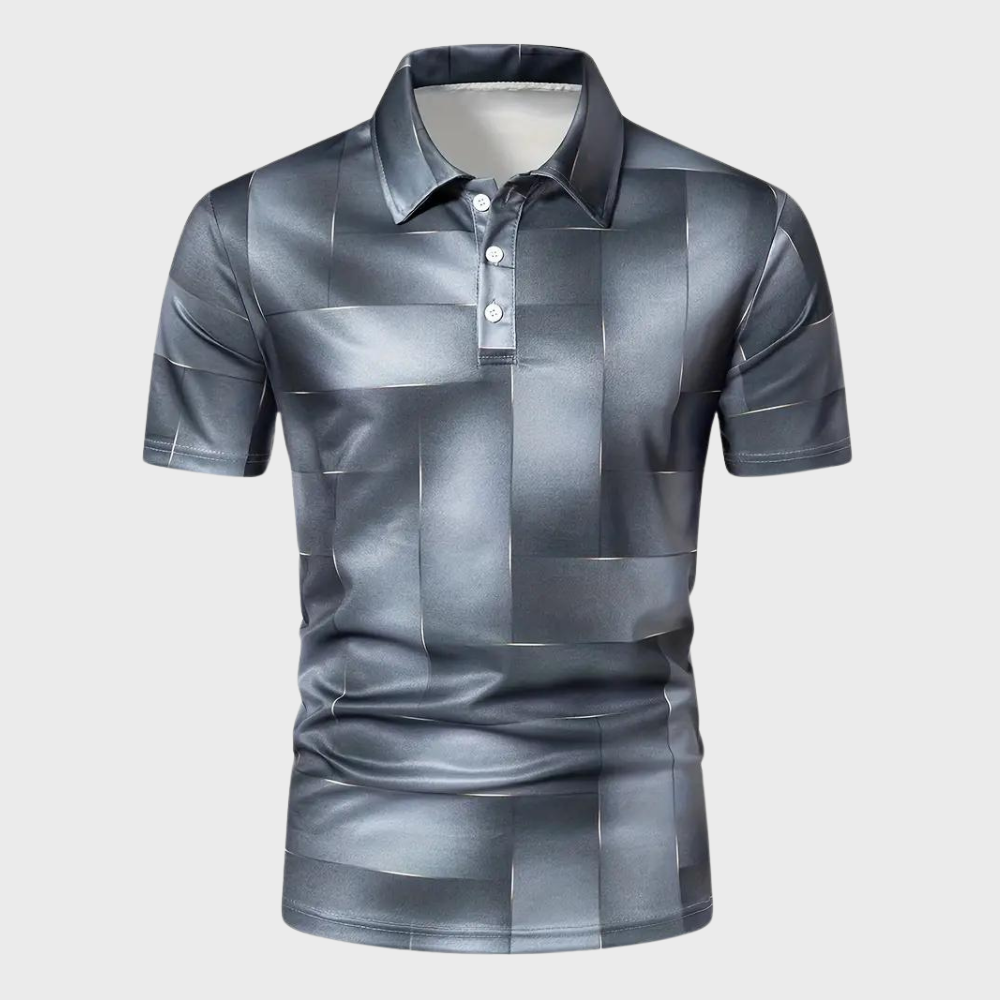 Lewis – Pruhované polo tričko s krátkými rukávy a zapínáním na knoflíky