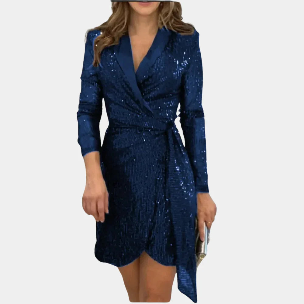 Elsia - Abito blazer con doppia abbottonatura e vita regolabile