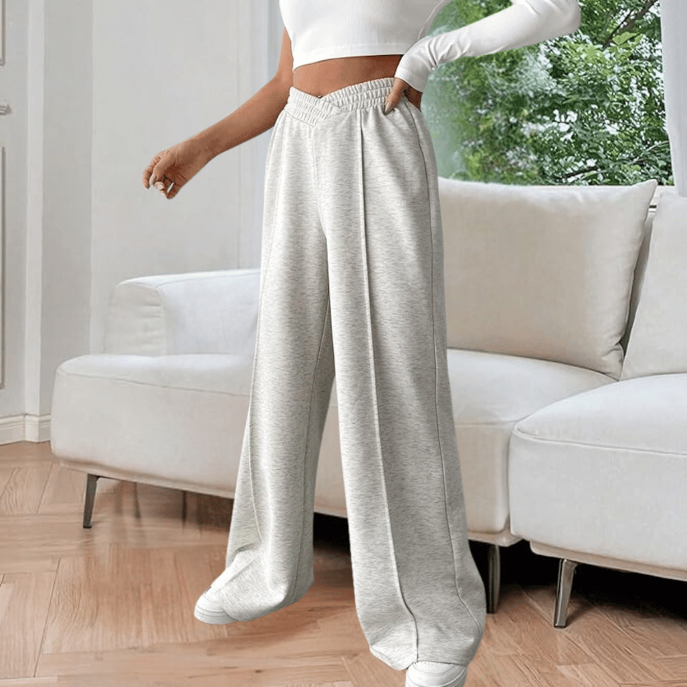 Elena – Pantaloni drepți relaxați cu talie elastică și croială flexibilă