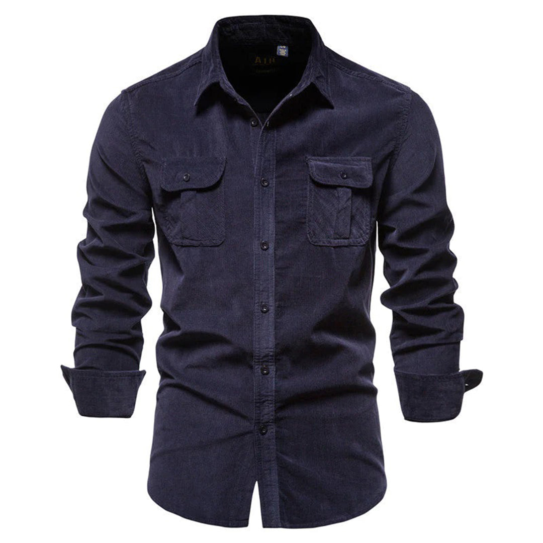 Ethan – Chemise classique à manches longues avec fermeture à boutons