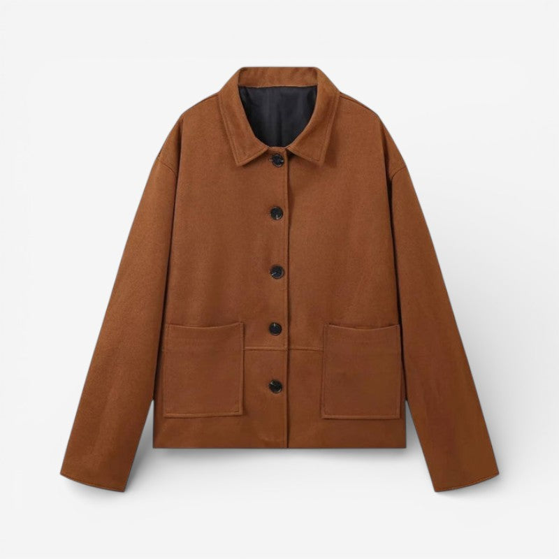 Skyla - Cappotto a maniche lunghe con chiusura a bottoni