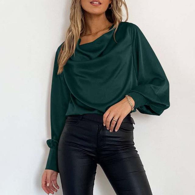 Lena - Elegancka oversize'owa bluzka z długimi rękawami